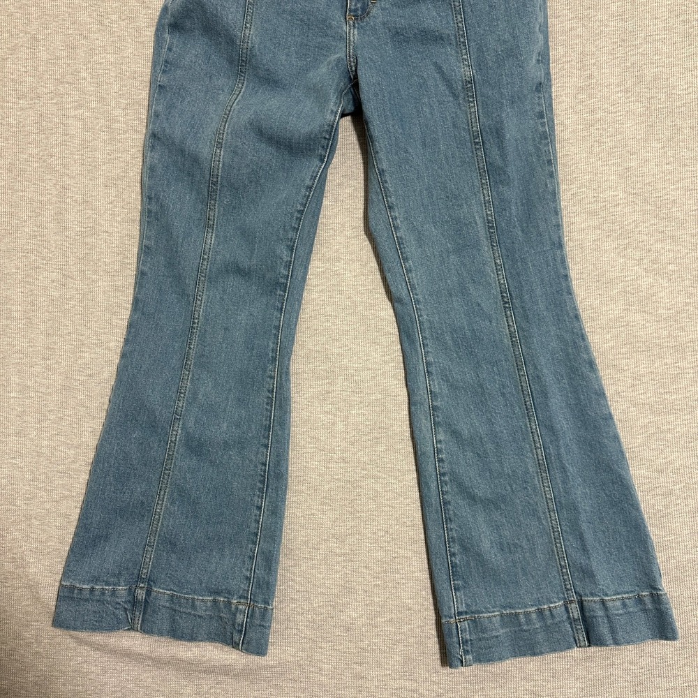 Wrangler Retro High Rise Trouser Flare Jeans Womens 30x30 Medium Wash Blue Denim - Picture 10 of 14